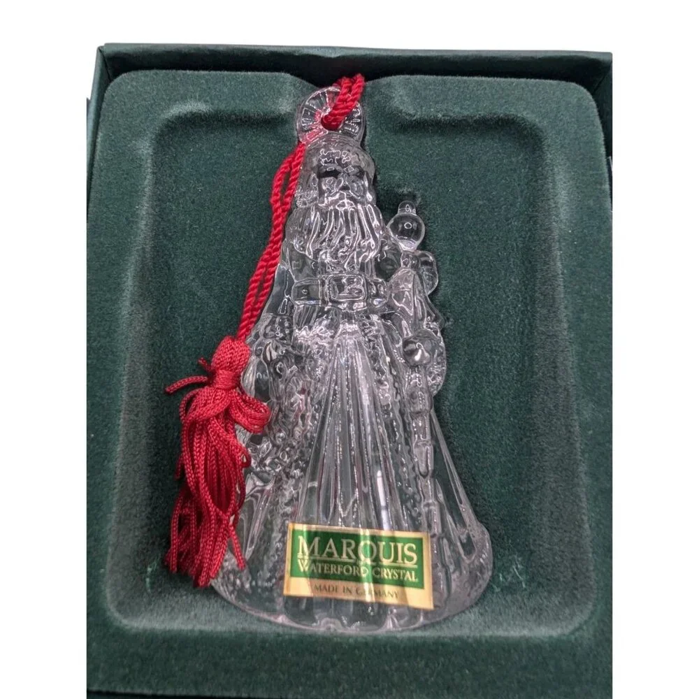 Marquis By Waterford St. Nick Bell Ornament Second In Series Crystal With Red Ta